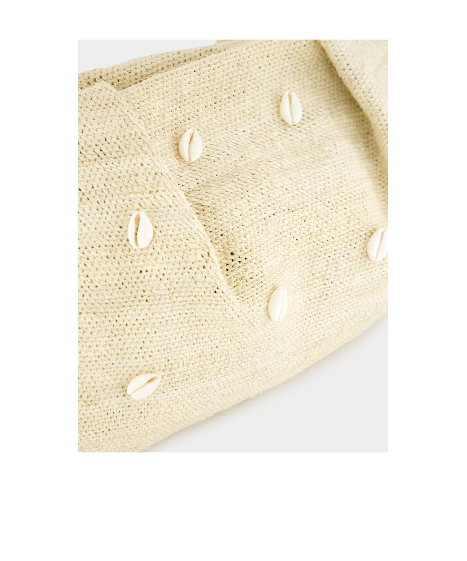 Sensi Studio Mini Seashell-sisal Clutch Bag In Brown