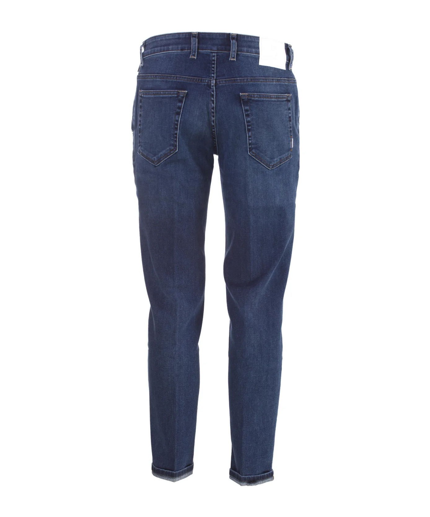 Pt01 Denim Trousers With Belt Loops In Blue