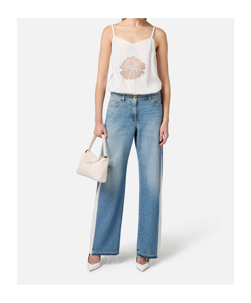 Elisabetta Franchi Trompe-l'oeil Jumpsuit In Blue