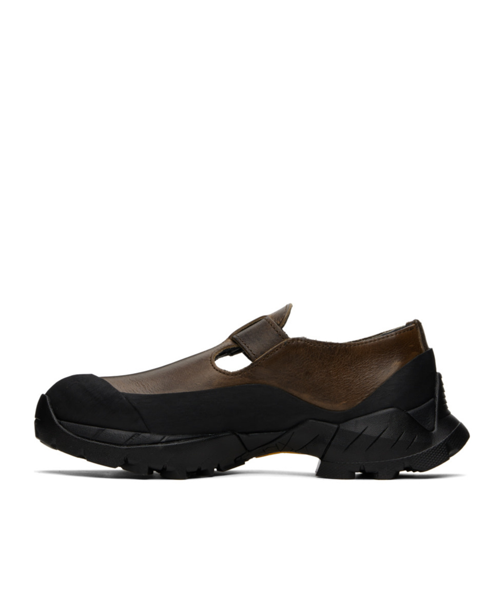 Roa Brown & Black Pala Loafers In Black