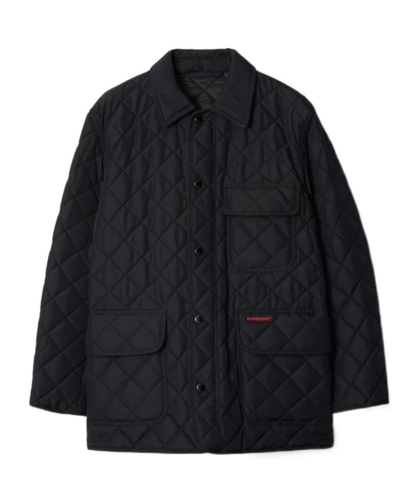 Burberry Nylon Quilted Jacket In Black