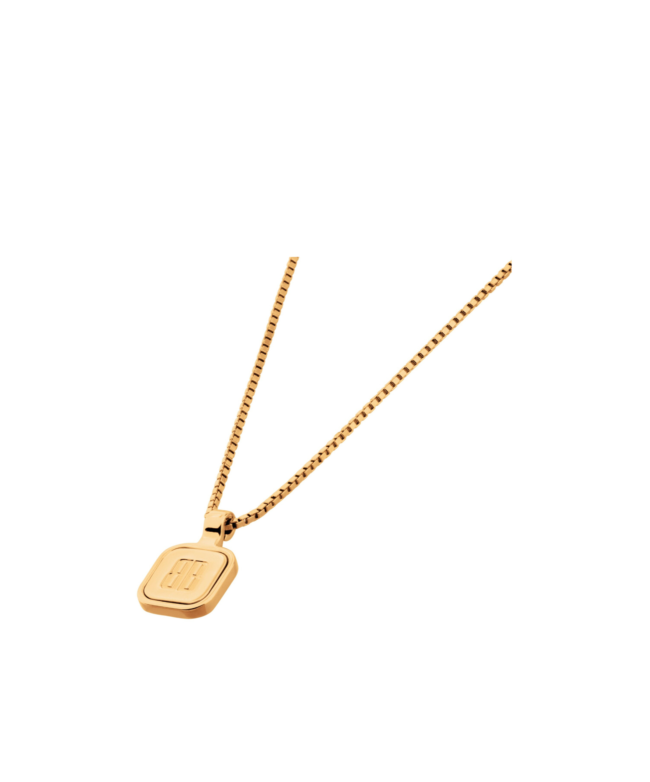 Balenciaga Nano Square Long Necklace In Gold In Gold