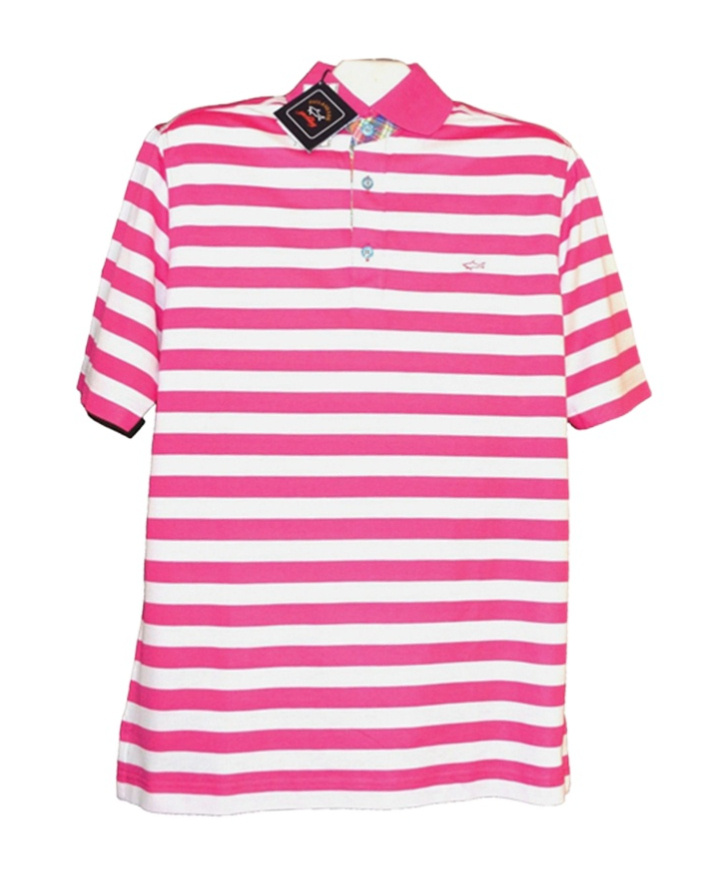 Paul & Shark Pull-down Short-sleeved Polo Shirt In Pink