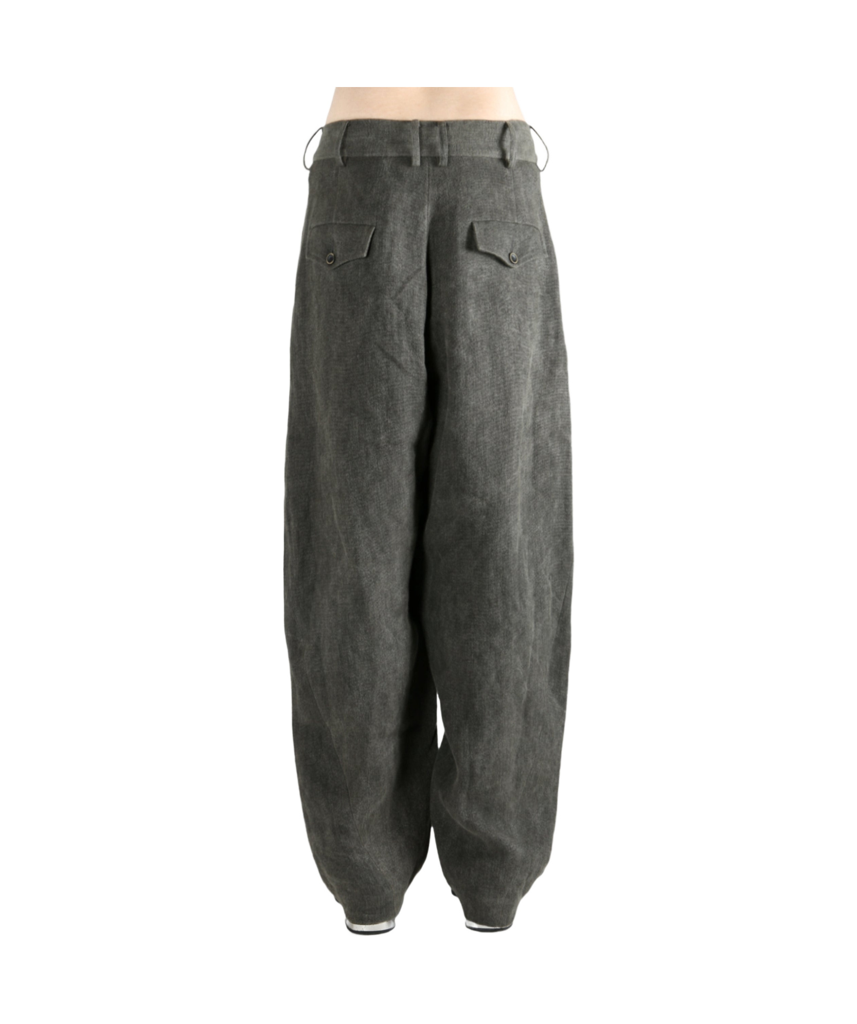 Uma Wang Belt Loop Casual Pants In Black