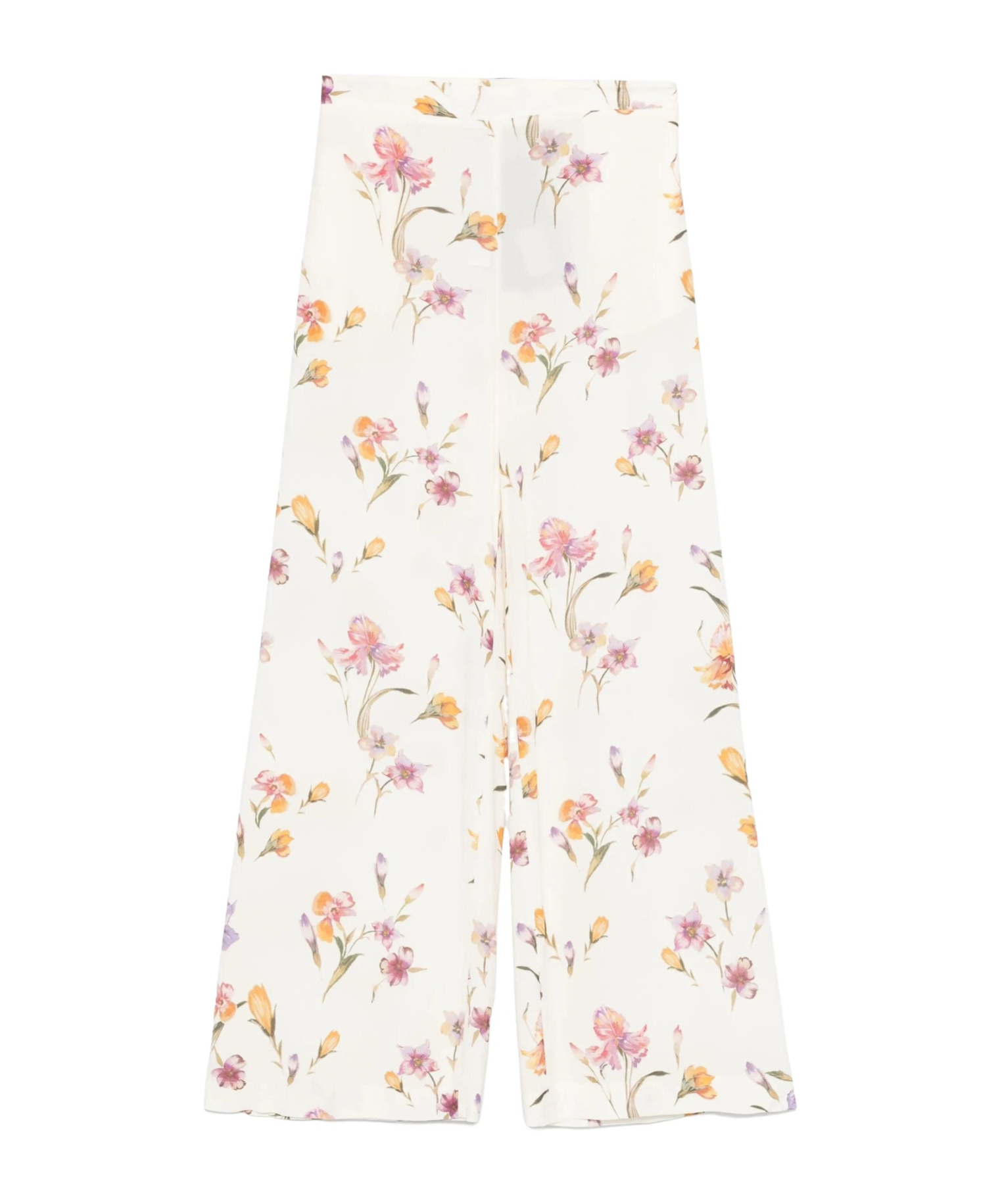 Shop Twinset Floral-print Trousers