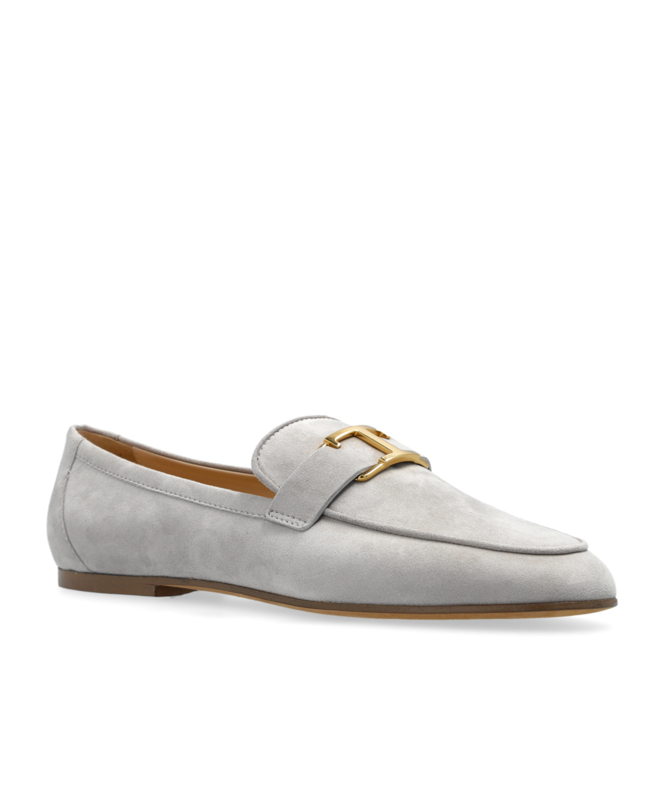 Tod's Leather Loafers In Gray