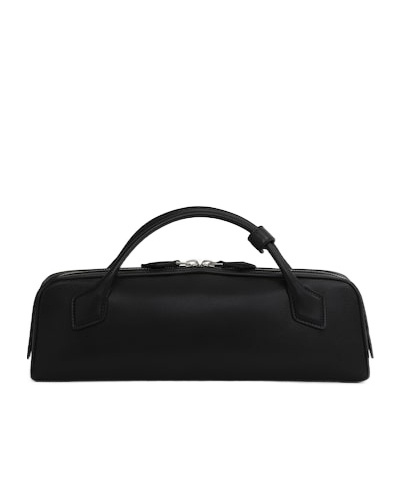 Alaïa Le Teckel Top-handle Bag In Grained Leather In Black
