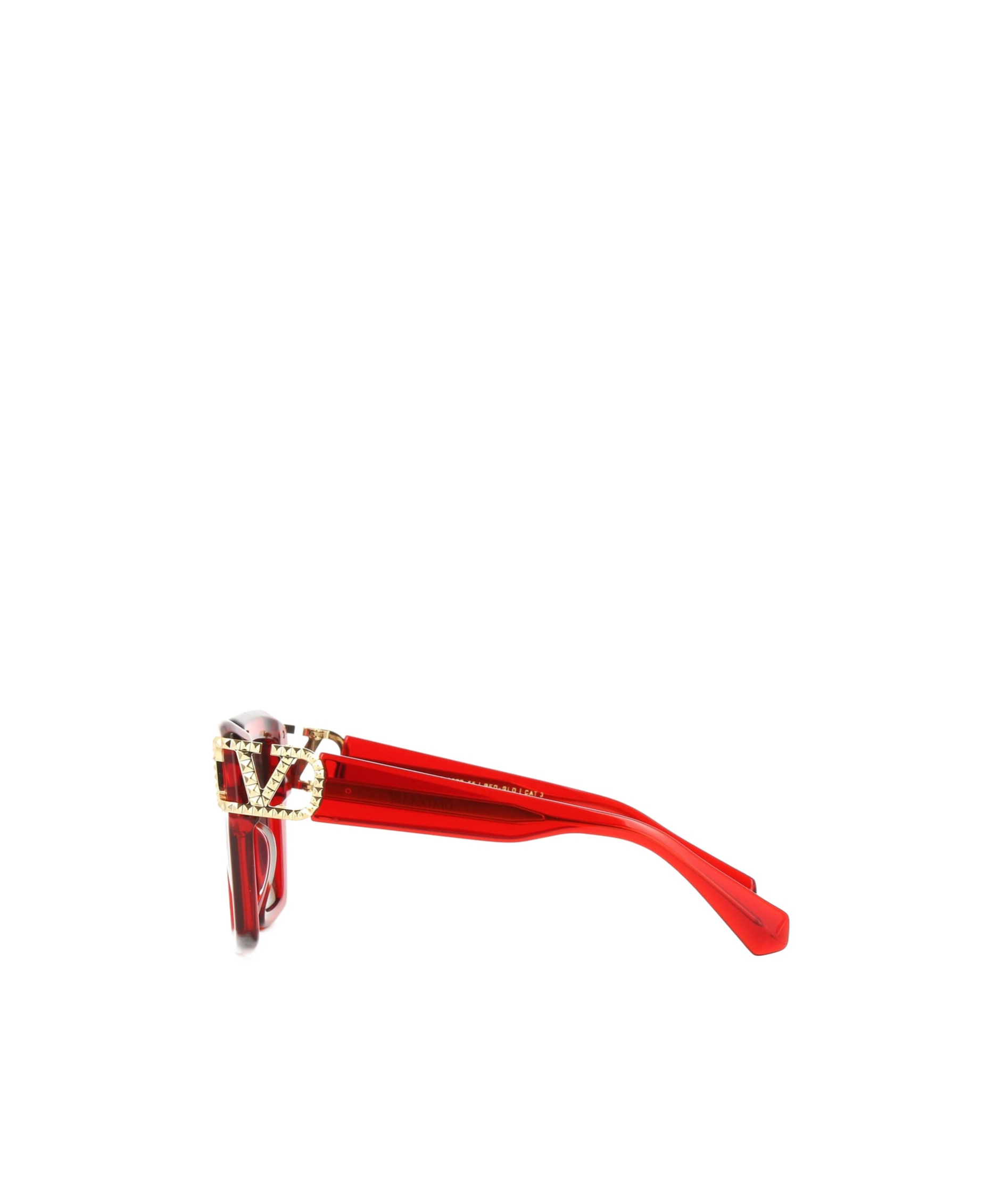 Valentino V-uno Square-frame Sunglasses In Red