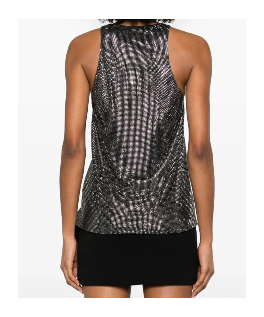 Giuseppe Di Morabito Strass-embellished Sleeveless Top With Round Neckline In Black