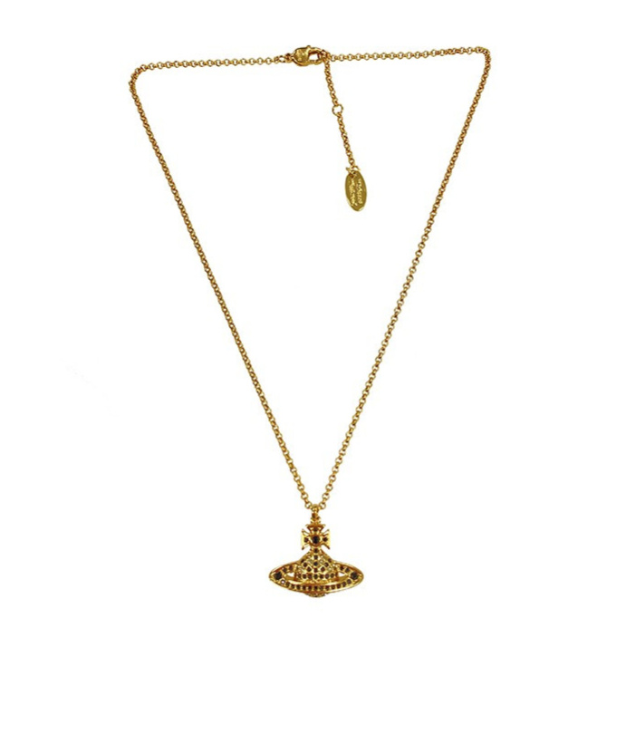 Vivienne Westwood Logo Logo Necklace In Yellow