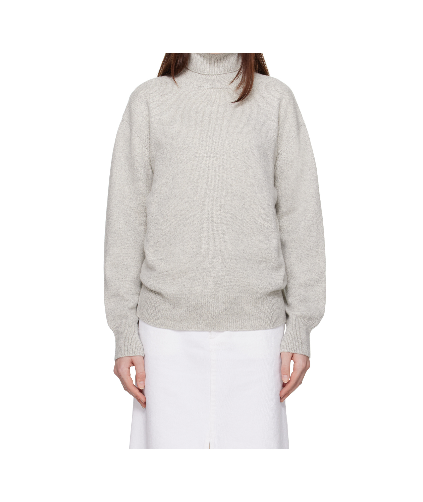 Apc Gray Alma Turtleneck In White