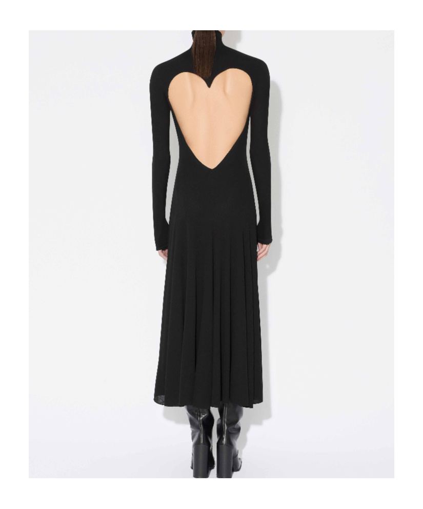 Alaïa Sheer Open-back Turtleneck Jumpsuit In Multi