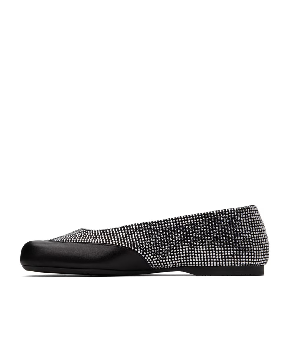 Jw Anderson Crystal Ballet Shoes In Black