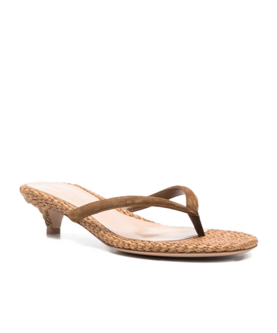 Gianvito Rossi Round-toe Flip-flops In Brown