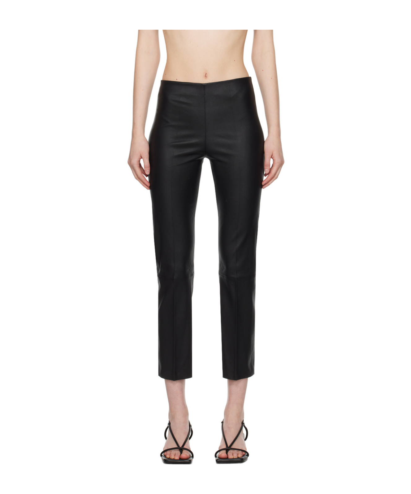 By Malene Birger Elastic Waist Leather Pants
