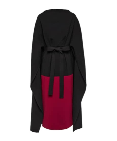 Roksanda Cape-detail Crepe  Midi Dress In Red