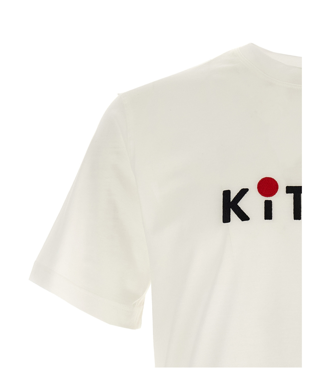 Shop Kiton Logo-embroidery T-shirt