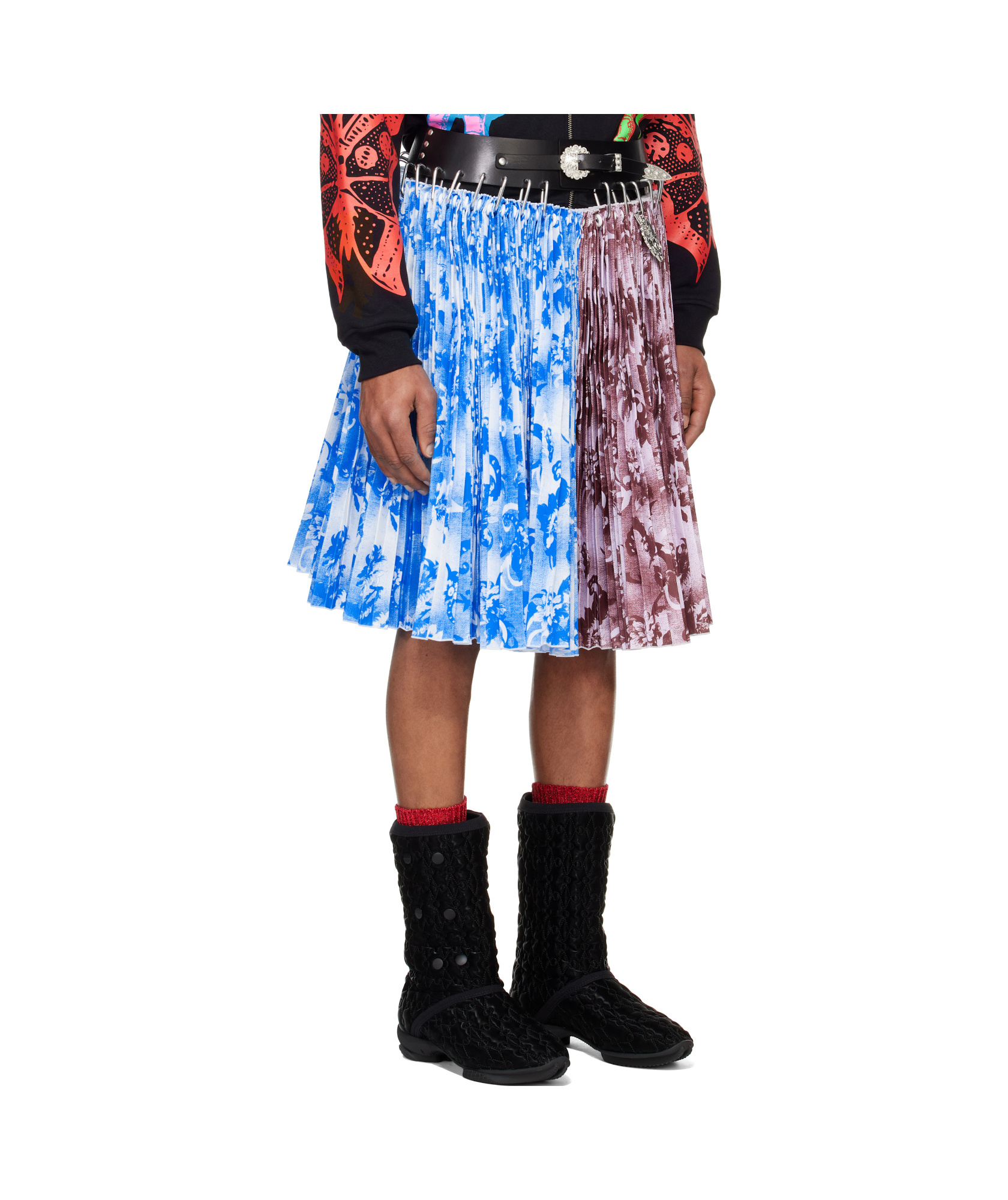 Chopova Lowena Ducky Knee Carabiner Skirt In Multicolor
