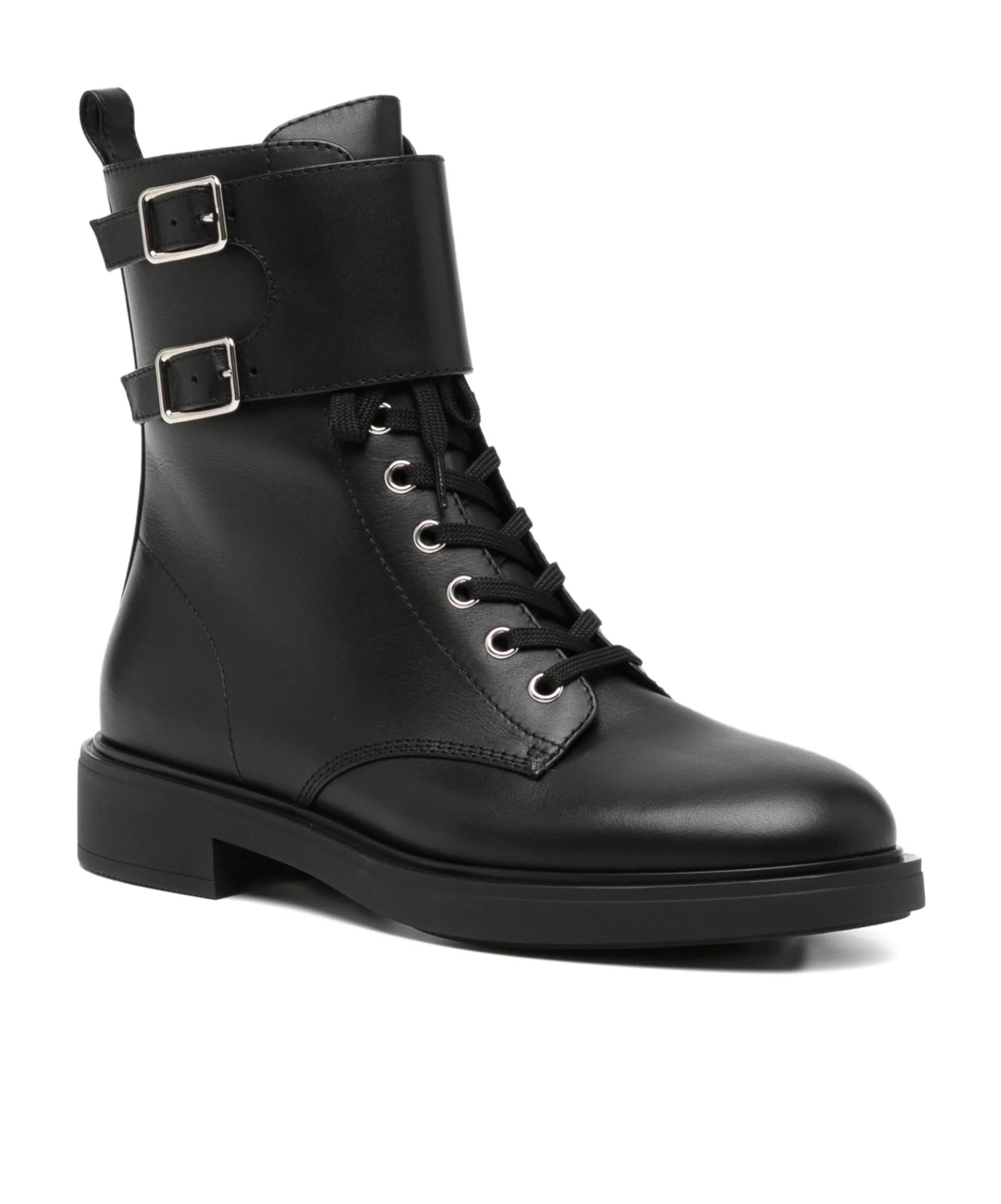 Gianvito Rossi Ankle Boots With Buckle And Round Toe In Black