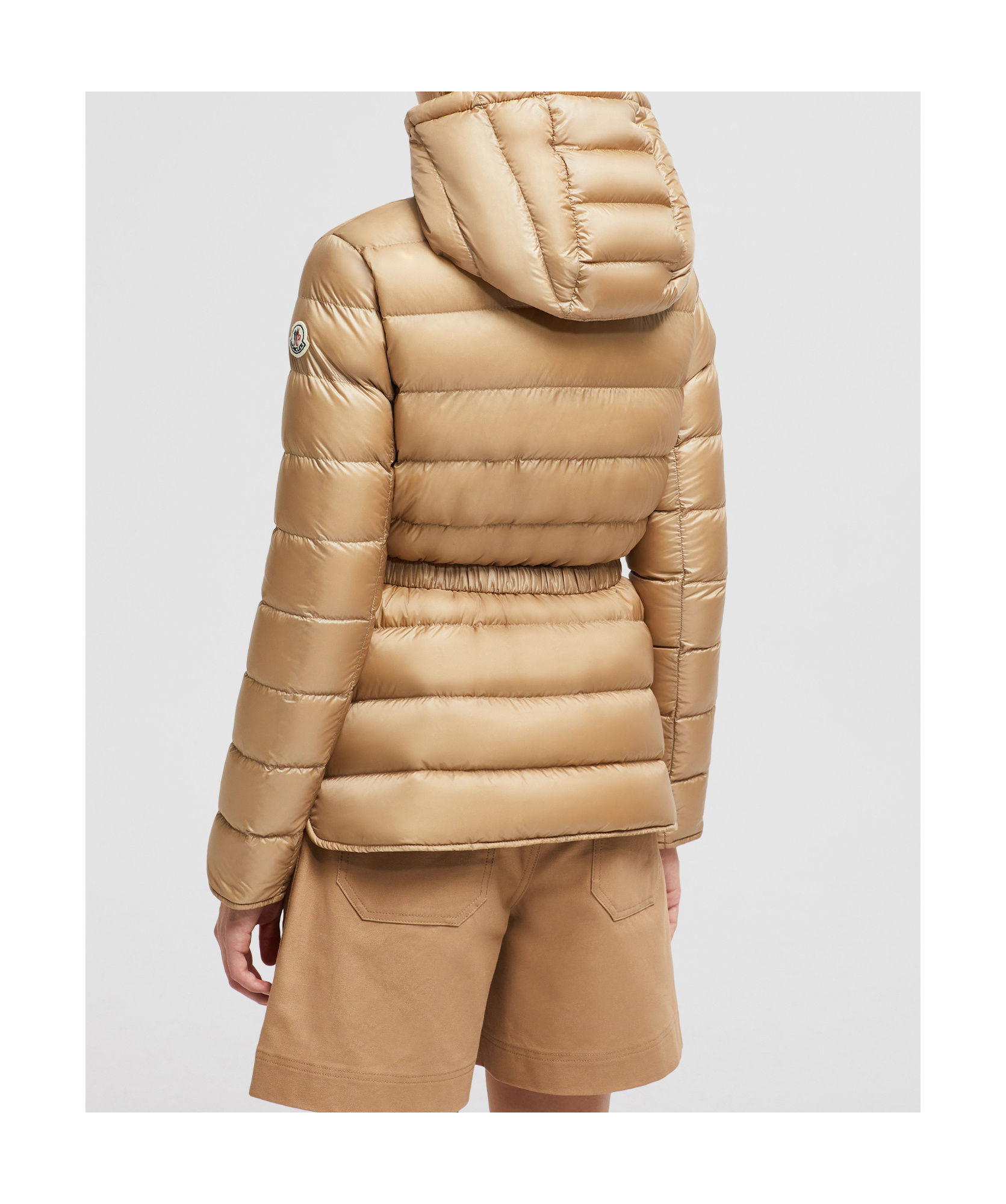 MONCLER ARGENNO HOODED MID-LENGTH DOWN JACKET