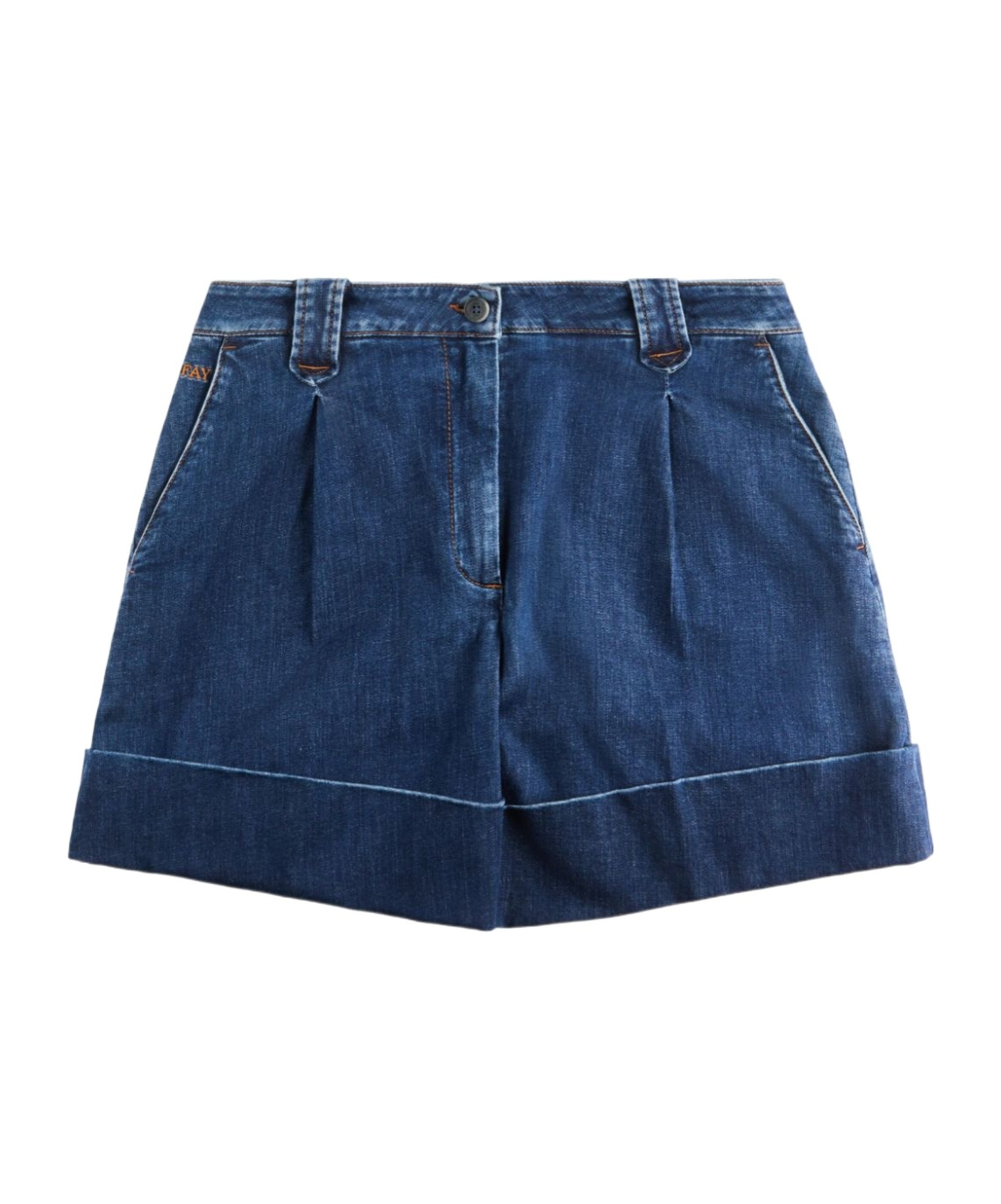 Fay Bermuda Shorts High Waist In Blue