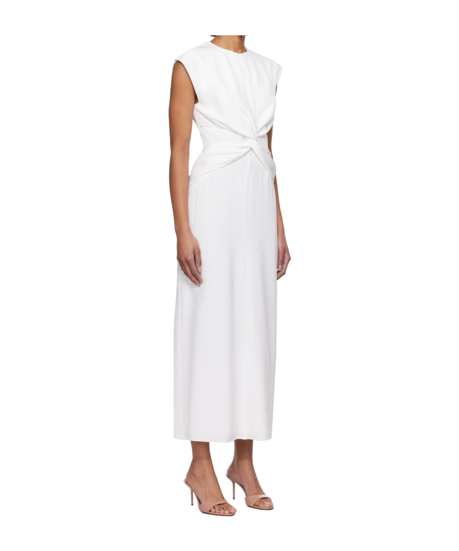 Tove Silk Midi Dress In White