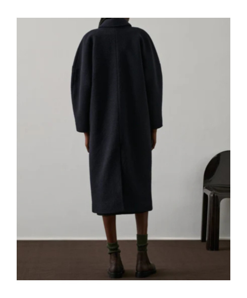 Soeur Womens Blue Simba Drop-shoulder Wool Coat In Blue