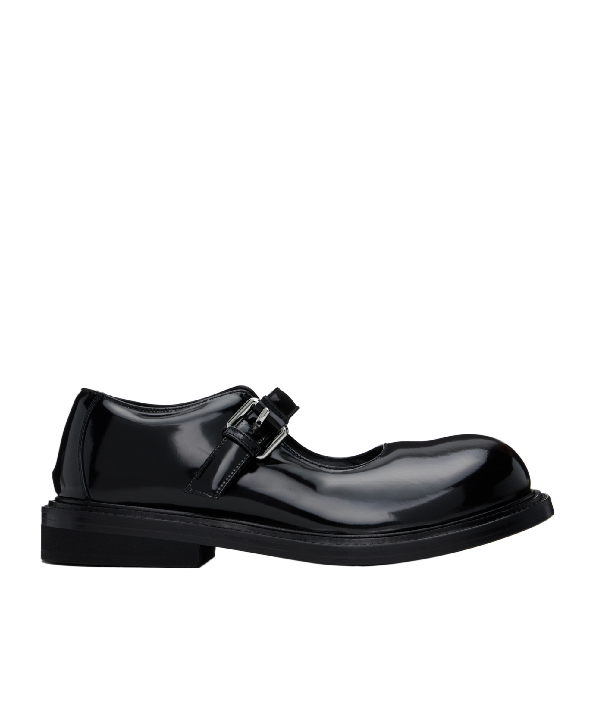 Moschino Patent-leather Loafers In Black