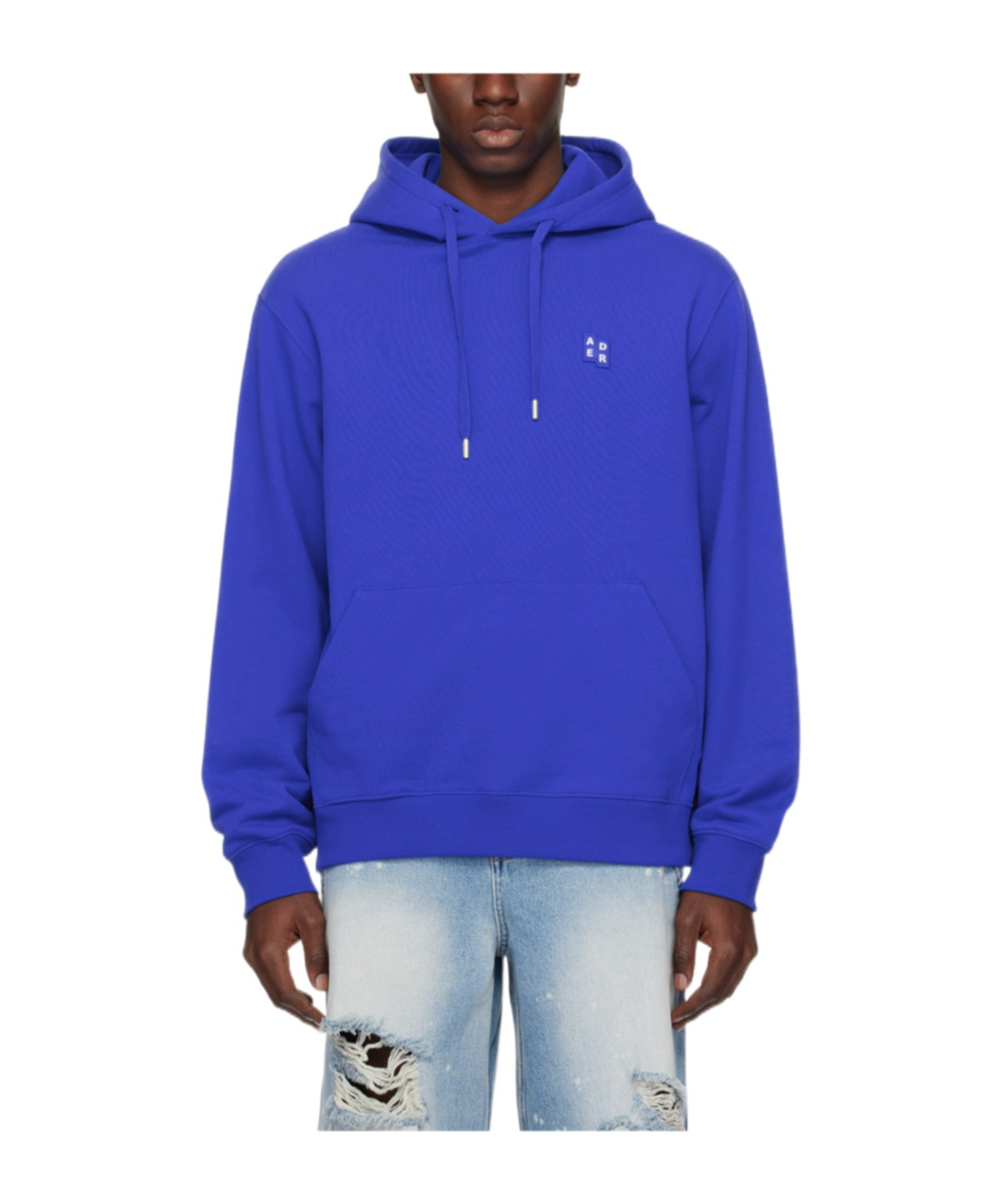 Ader Error Blue Trs Tag Hoodie In Blue