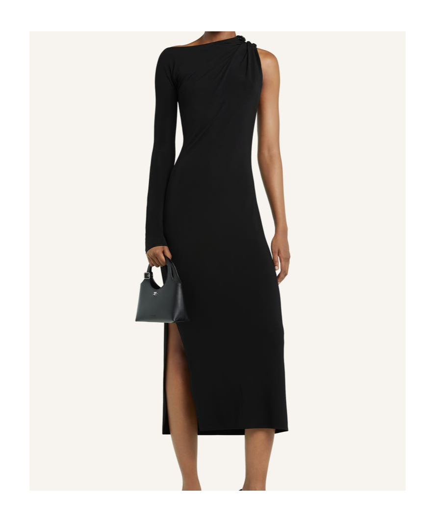 Courrèges Courreges Women Long One-shoulder Dress In Black