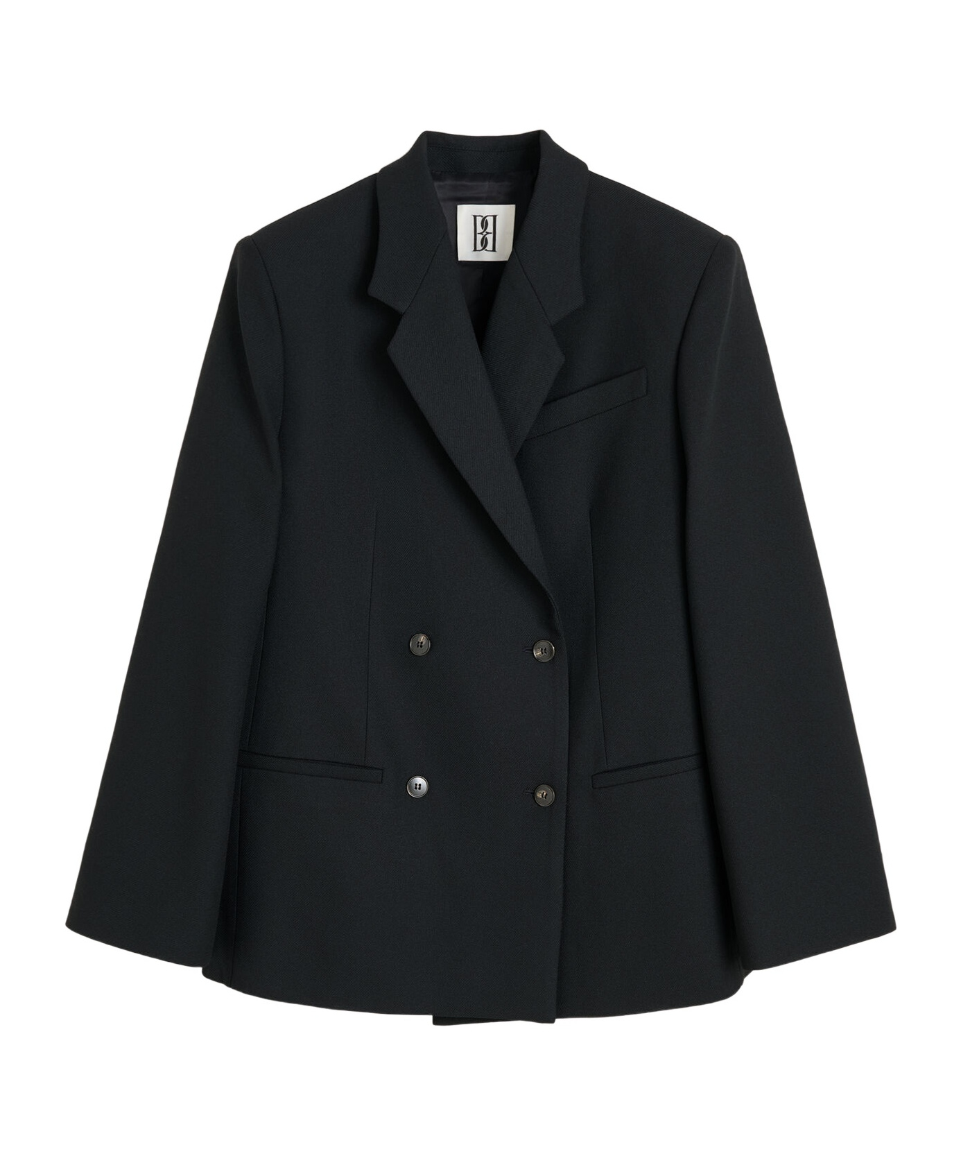 By Malene Birger Ramona Oversized Double-breasted Blazer In Black