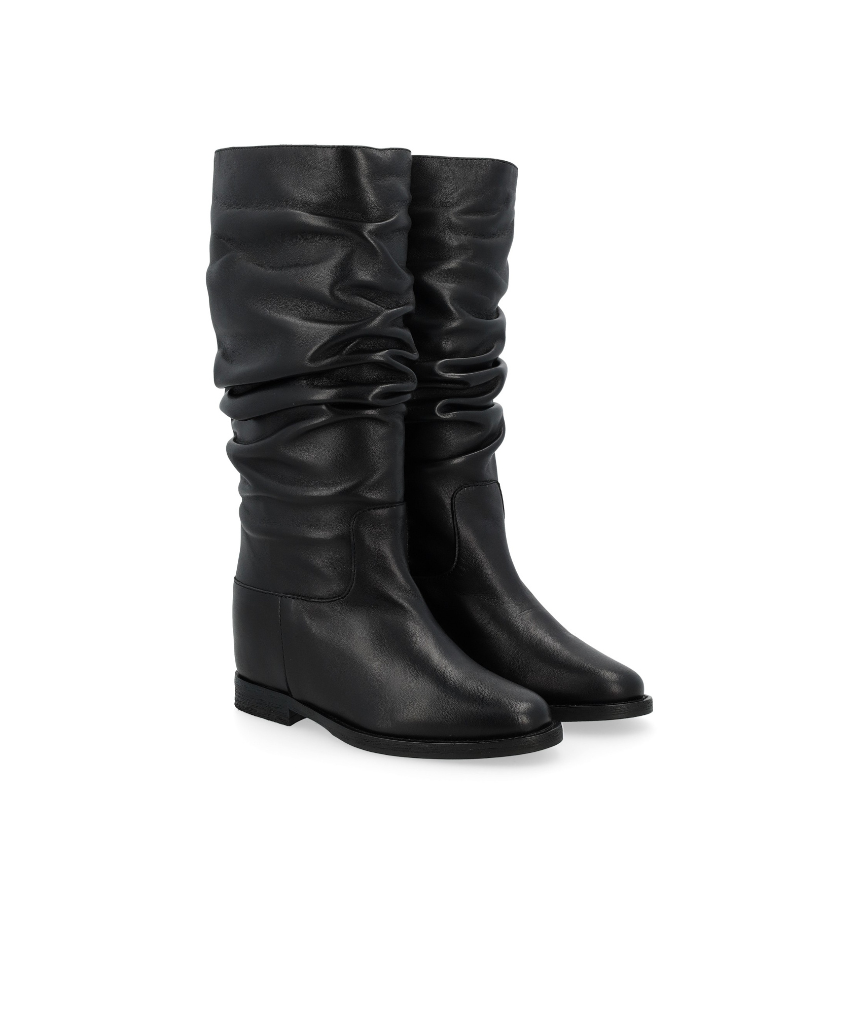 VIA ROMA 15 PLEATED SHORT BOOTS 