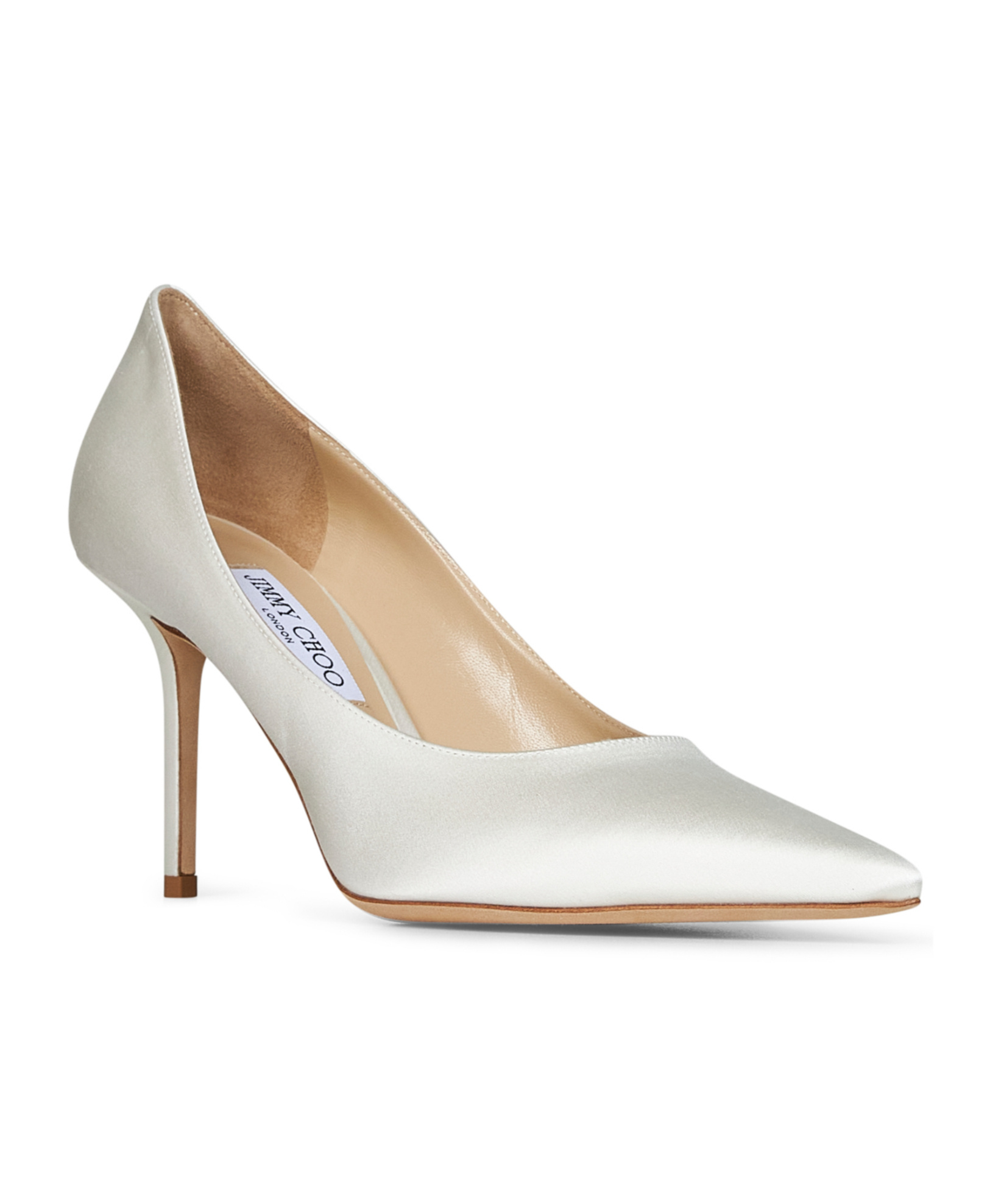 Jimmy Choo Women Ivory Satin Love 85 Pumps In White