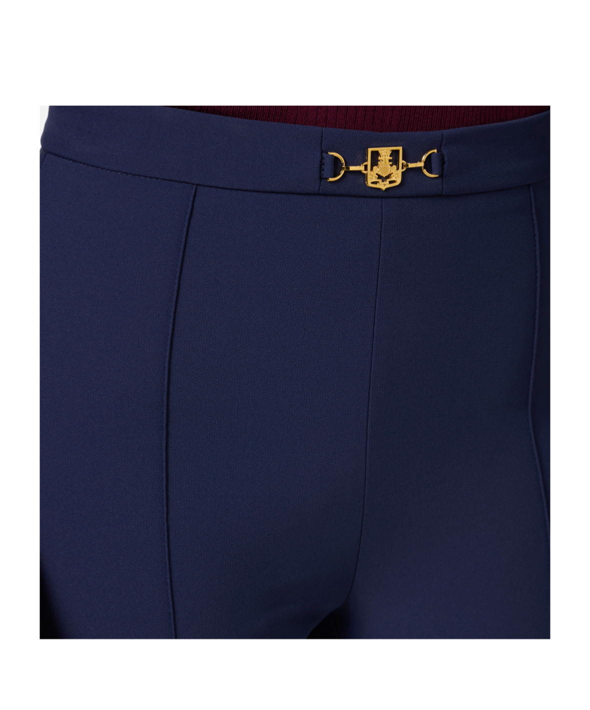 Elisabetta Franchi Buckle-detailing Trousers In Black
