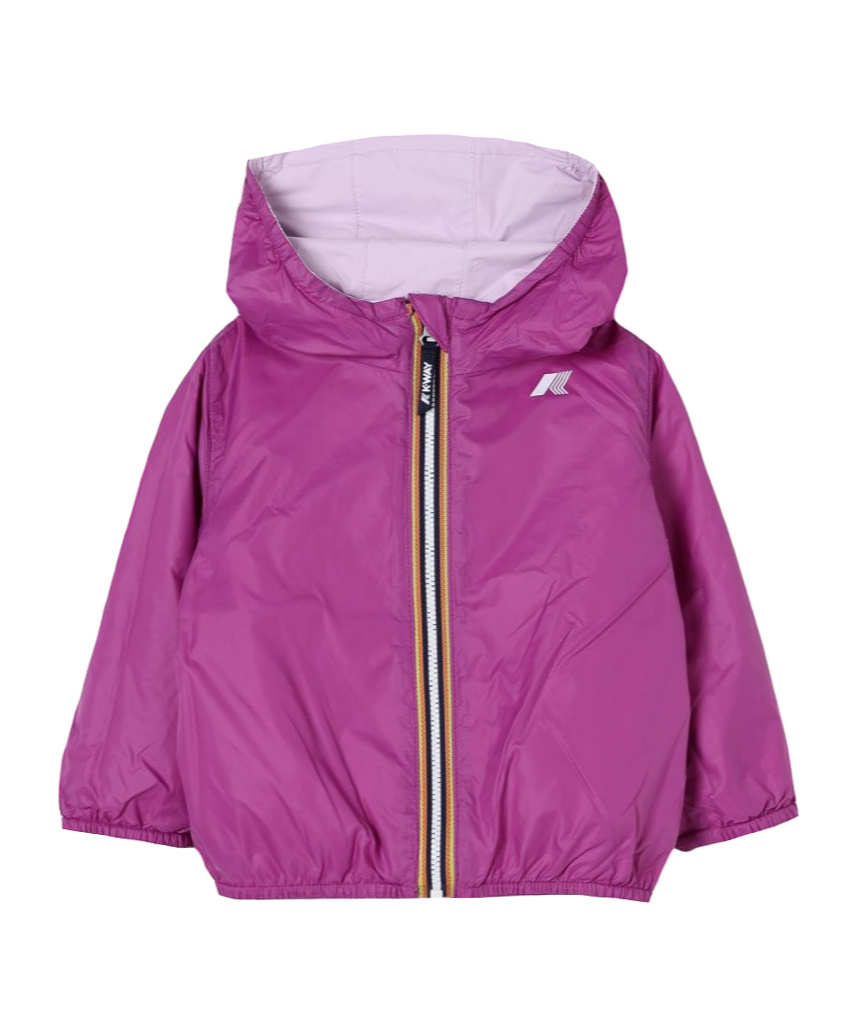 K-way Long Sleeve Double Face Jacket In Purple