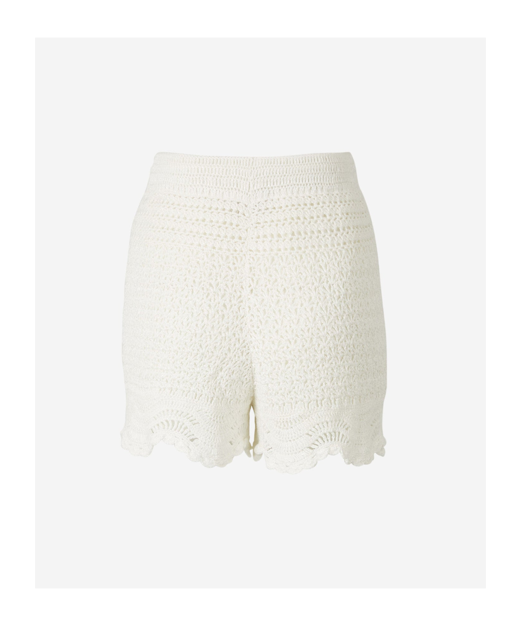 Zimmermann Lightburst Crochet Shorts In White
