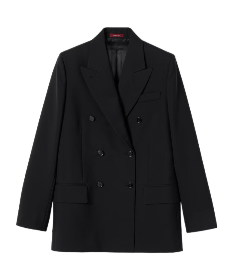 Gucci Double-breasted Wool Jacket In Blue