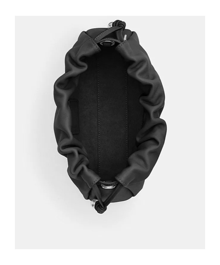 Coach Pleated Shoulder Bag In Black