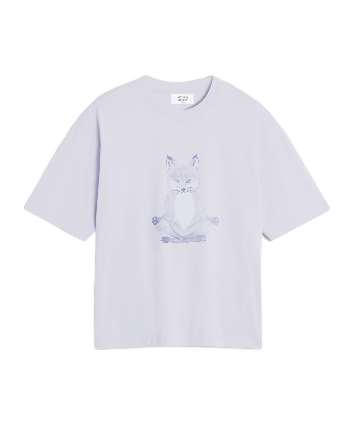 Maison Kitsuné Yoga Fox Boxy T-shirt In Blue