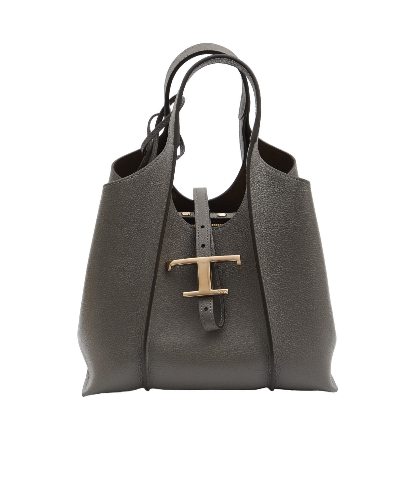 Tod's Mini Shopping Tote With Adjustable Strap In Gray