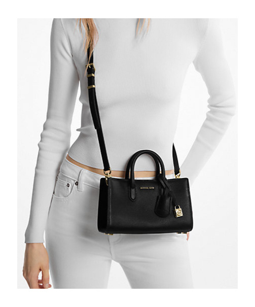 Michael Michael Kors Scarlett Extra-small Leather Crossbody Bag In Black