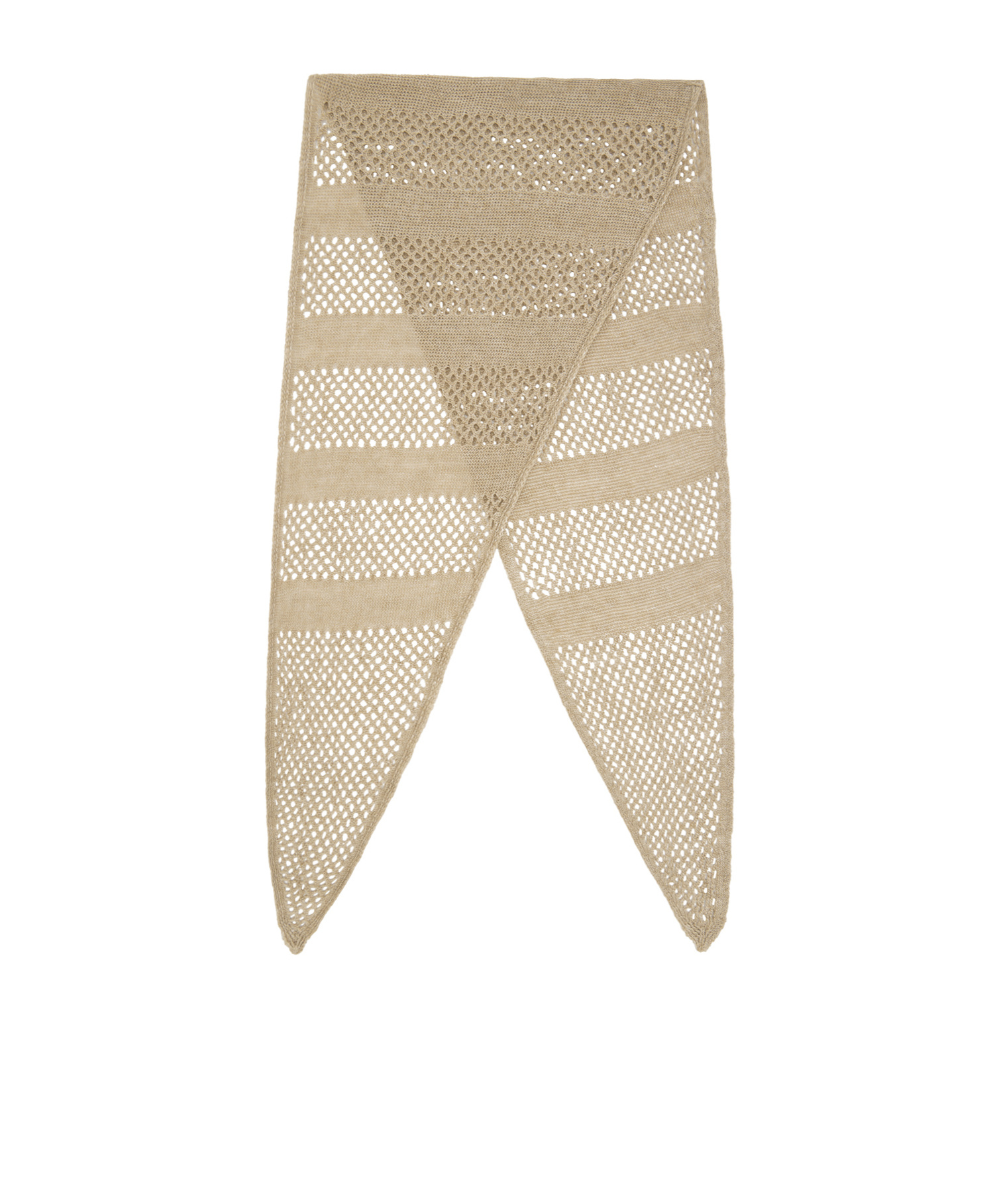 Our Legacy Triangle Open-knit Scarf In Nude