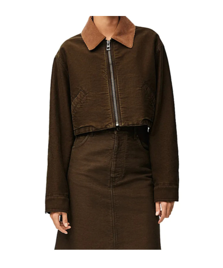 Loewe Logo Patch Regular Fit Jacket In Black