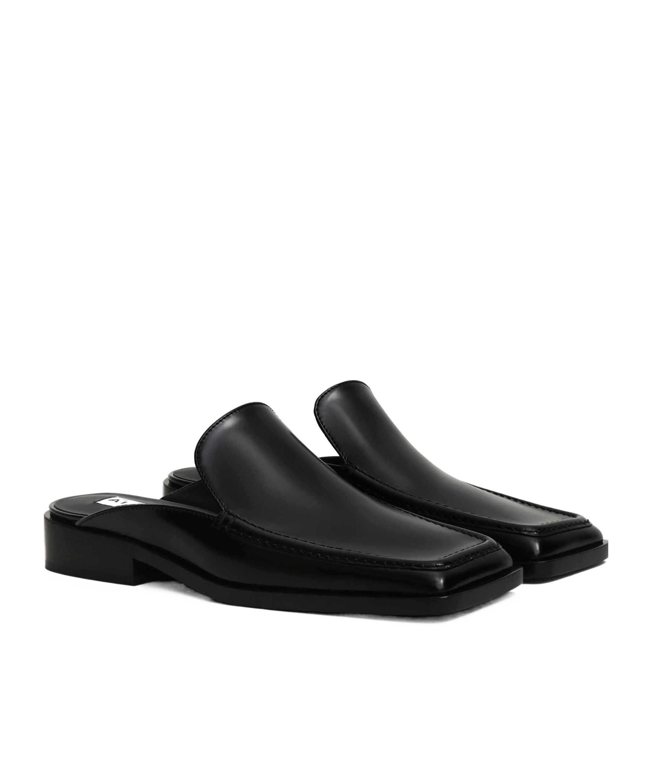 Alaïa 35mm Square-toe Leather Mules In Black