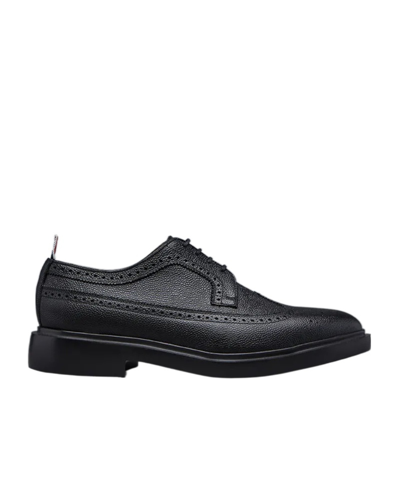 Thom Browne Pebbled Longwing Brogues In Black