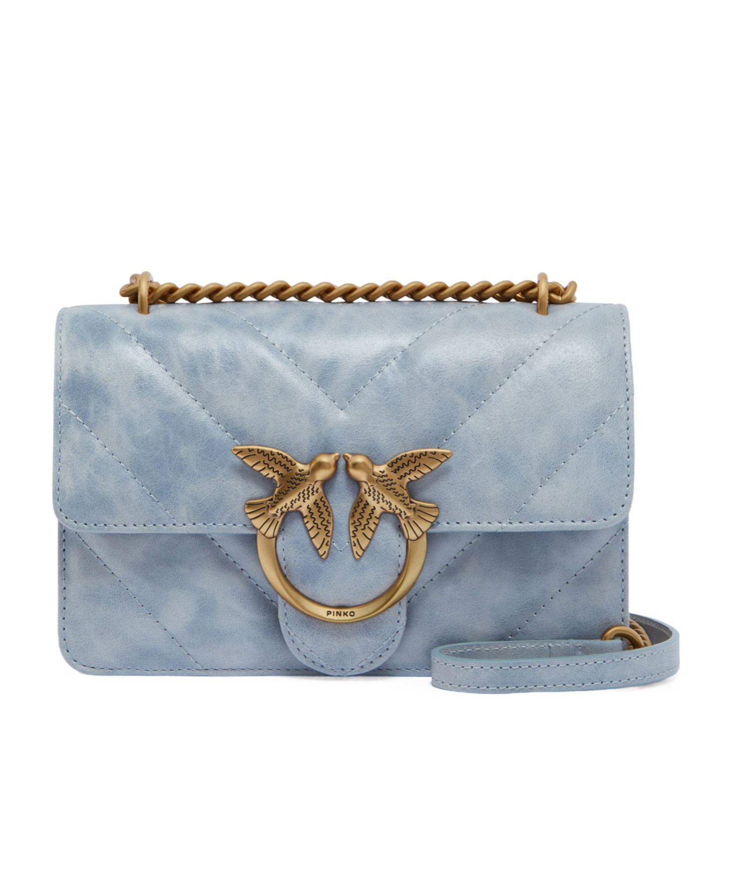 Pinko Flip Shoulder Bag In Blue