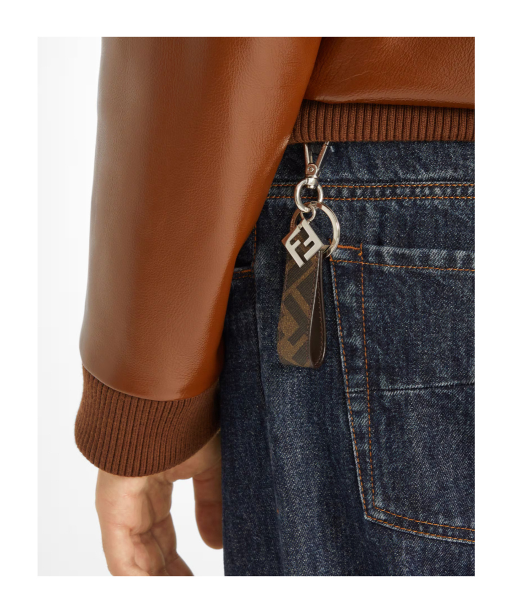 Fendi Ff Squared Key Ring In Multi