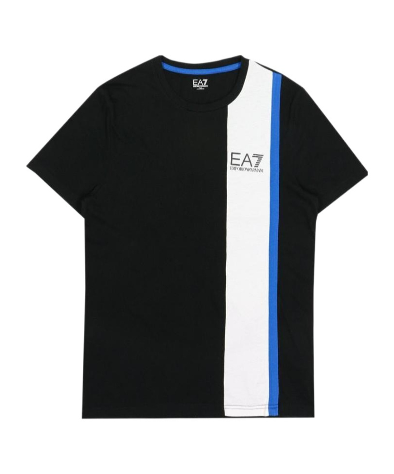 EA7 LOGO PRINTED ROUND COLLAR T-SHIRT