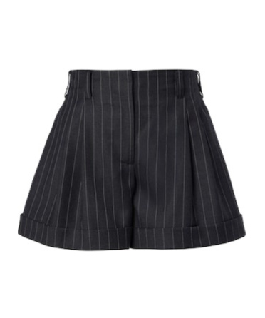 Givenchy Pinstripe Wool Shorts In Black