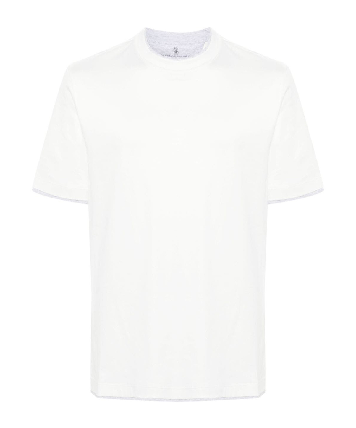 Brunello Cucinelli Crew-neck Cotton T-shirt In White